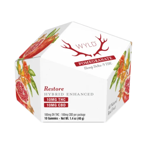 Pomegranate Hybrid Gummies (10ct | 10mg THC : 10mg CBD) Restore