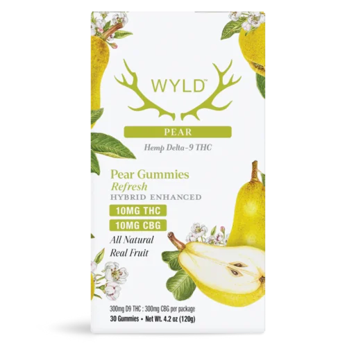 Pear Hybrid Gummies (30ct | 10mg THC : 10mg CBG) Refresh
